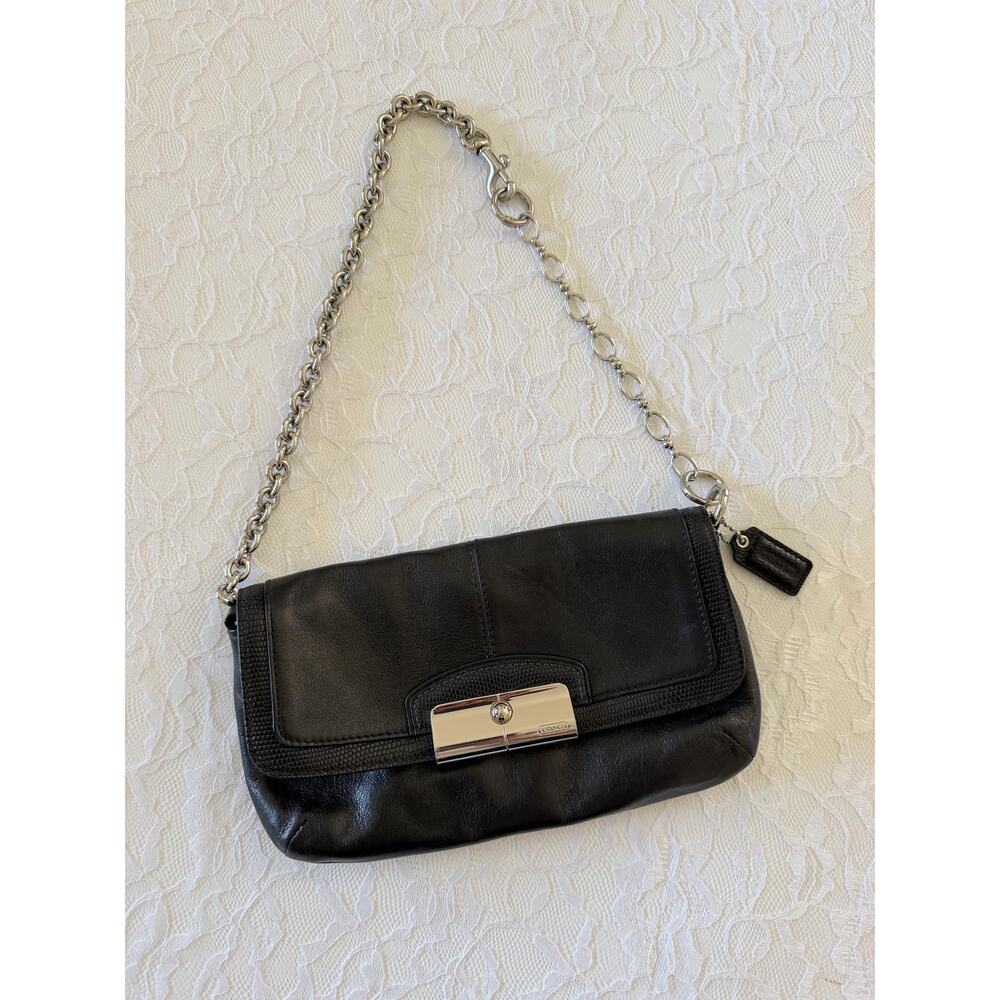 Vintage Y2K Coach Kristin black wristlet cell phone bag mini bag - Picture 4 of 16